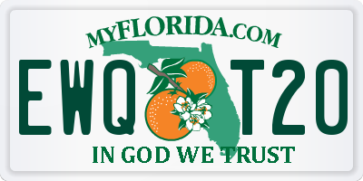 FL license plate EWQT20