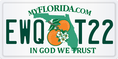 FL license plate EWQT22