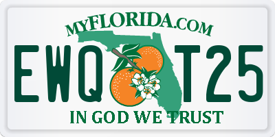 FL license plate EWQT25