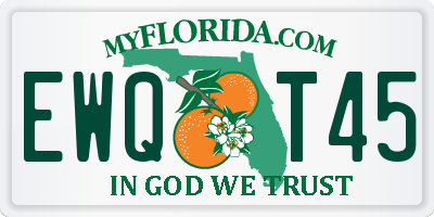 FL license plate EWQT45
