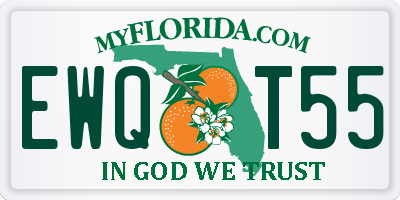 FL license plate EWQT55