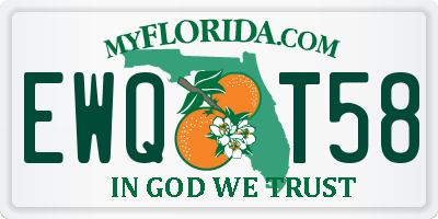 FL license plate EWQT58