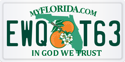 FL license plate EWQT63
