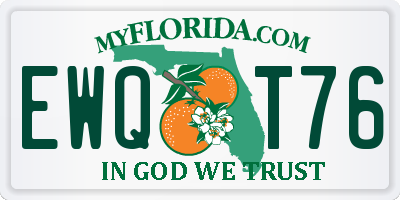 FL license plate EWQT76
