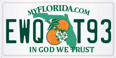 FL license plate EWQT93