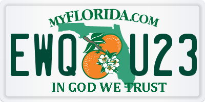 FL license plate EWQU23