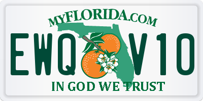 FL license plate EWQV10