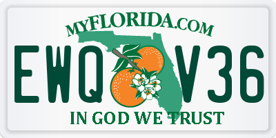 FL license plate EWQV36