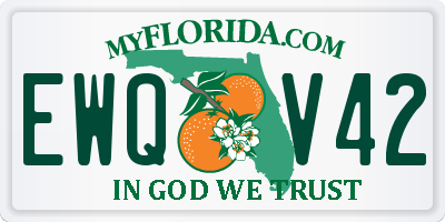 FL license plate EWQV42
