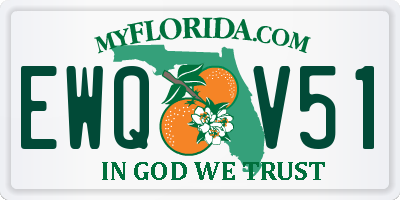 FL license plate EWQV51