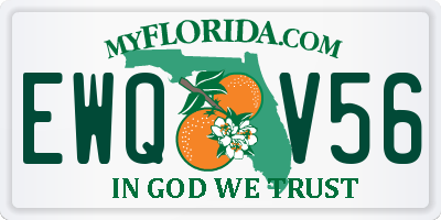 FL license plate EWQV56
