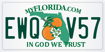 FL license plate EWQV57