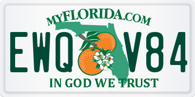 FL license plate EWQV84