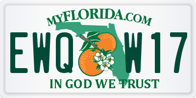 FL license plate EWQW17