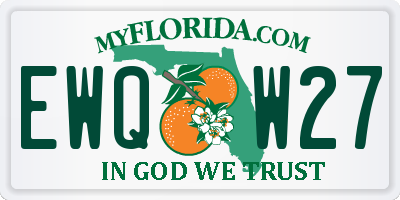 FL license plate EWQW27