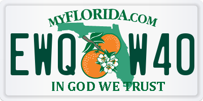 FL license plate EWQW40
