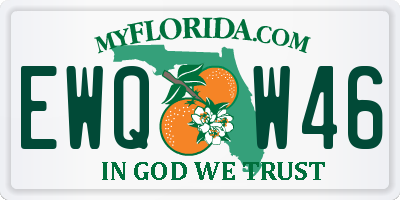 FL license plate EWQW46