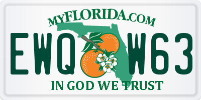 FL license plate EWQW63
