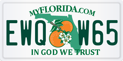FL license plate EWQW65