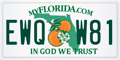 FL license plate EWQW81