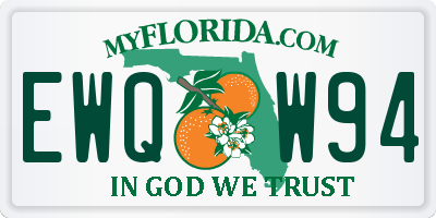 FL license plate EWQW94
