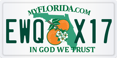 FL license plate EWQX17