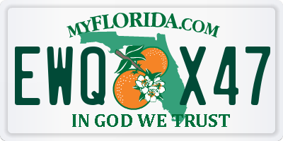 FL license plate EWQX47