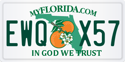 FL license plate EWQX57