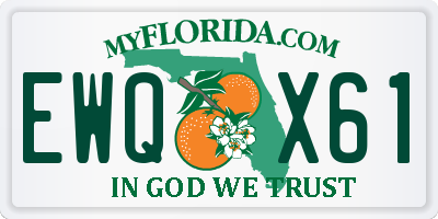 FL license plate EWQX61