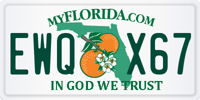 FL license plate EWQX67