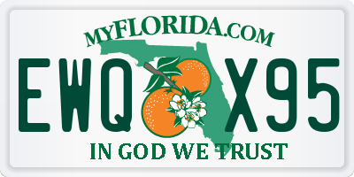 FL license plate EWQX95