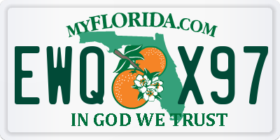 FL license plate EWQX97