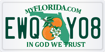 FL license plate EWQY08