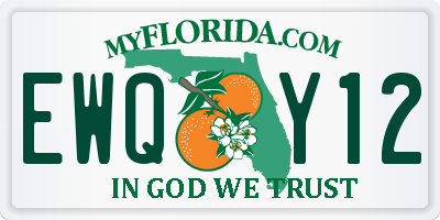 FL license plate EWQY12