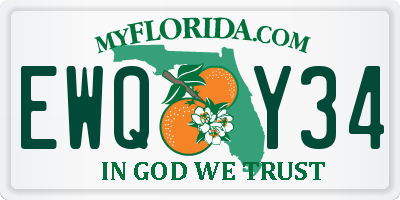 FL license plate EWQY34