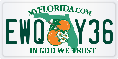 FL license plate EWQY36