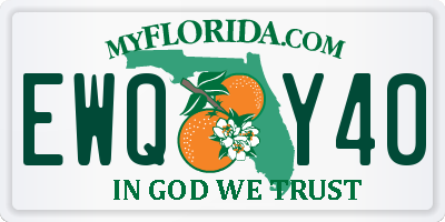 FL license plate EWQY40