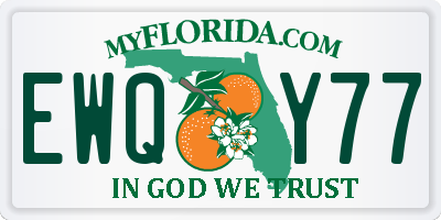 FL license plate EWQY77