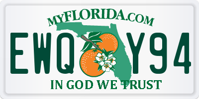 FL license plate EWQY94