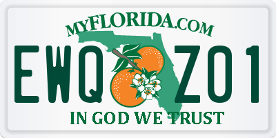 FL license plate EWQZ01