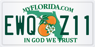 FL license plate EWQZ11