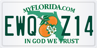 FL license plate EWQZ14
