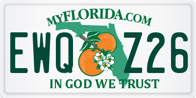 FL license plate EWQZ26