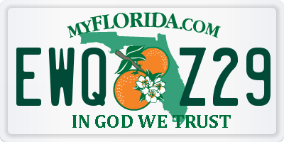 FL license plate EWQZ29