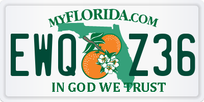 FL license plate EWQZ36