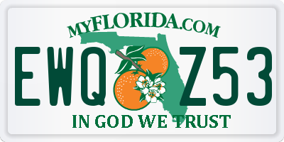 FL license plate EWQZ53