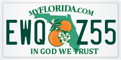 FL license plate EWQZ55