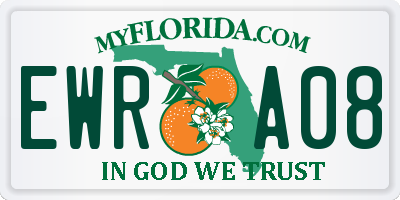 FL license plate EWRA08