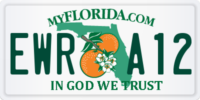 FL license plate EWRA12