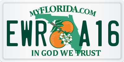 FL license plate EWRA16
